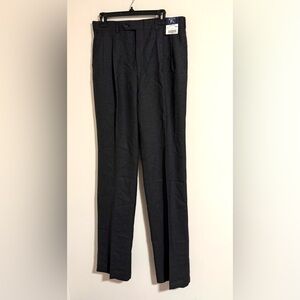 NWT Burberry vintage Charcoal gray raw hem Exeter Dress Pant Men wool 34 L